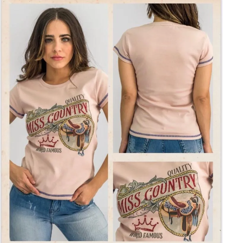 Camisa Feminina Power Country Amarela - Centauro Agrovet