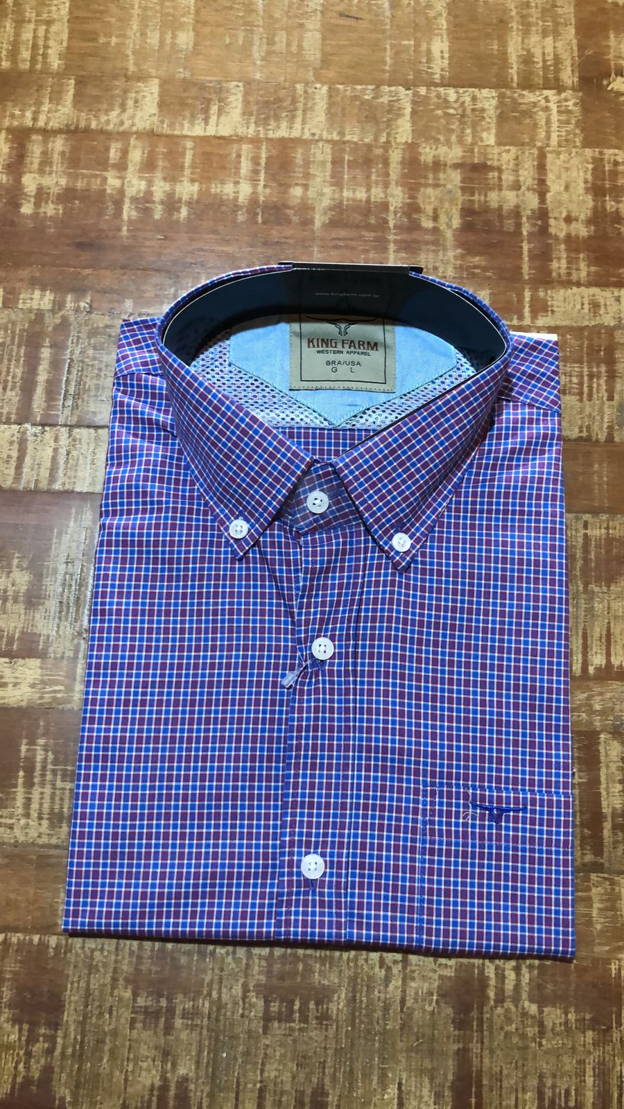 camisa xadrez azul marinho feminina