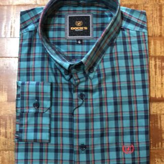 Camisa Xadrez Verde Manga Longa Dock's
