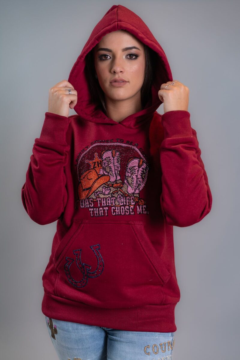 Moletom Feminino Zoe vermelho 7023