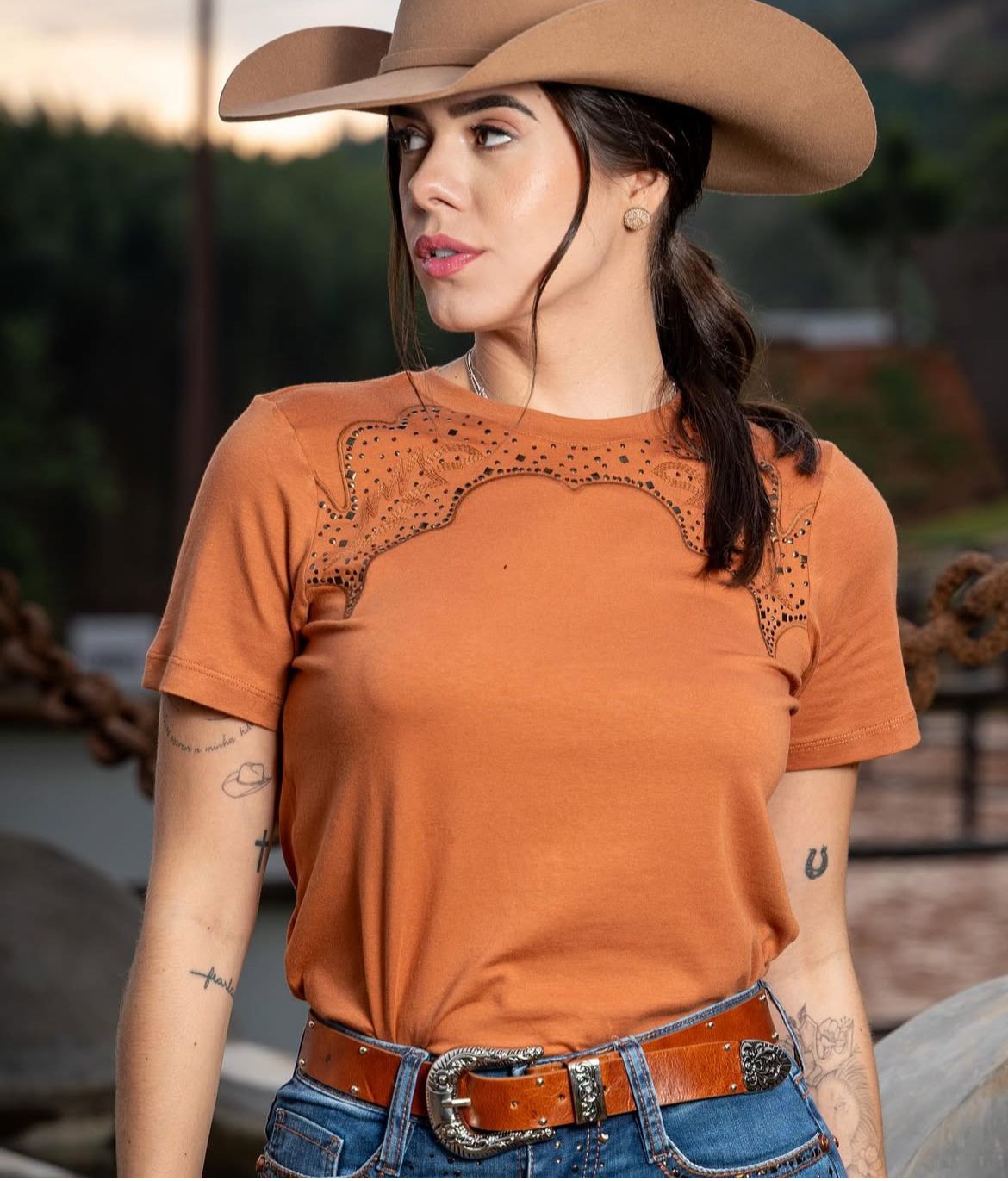 T-Shirt Miss Country 3276 Caramelo