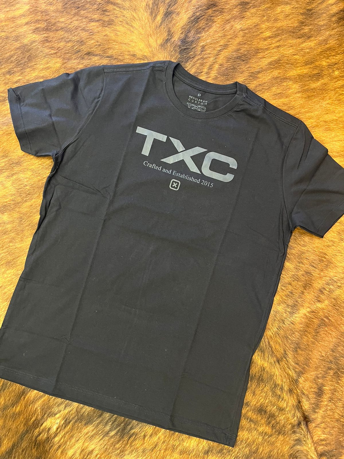 Camiseta Regular Meia Malha Preta Cód 3709