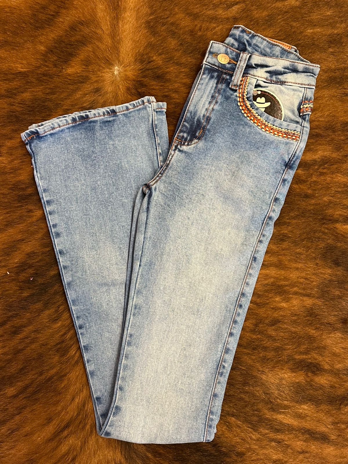 Calça Best Rodeo Flare Bordada Wild West Cód. F542