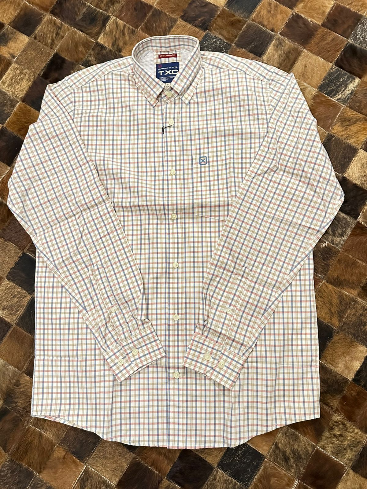 Camisa Manga Longa TXC Laranja/Azul claro 29330L