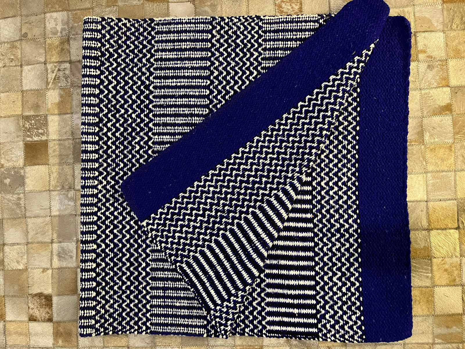 Sobremanta Dupla Carijo Azul Royal 32″x64″ Cód.972