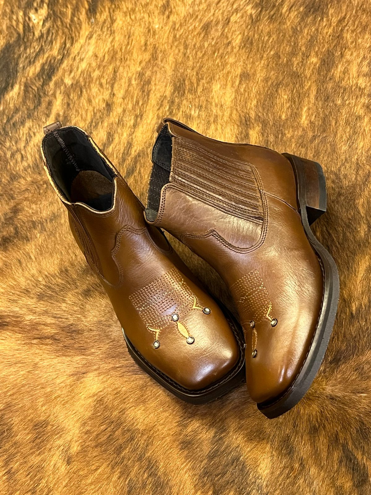 Botina Texana Feminina Whisky Strass Cód. 4240