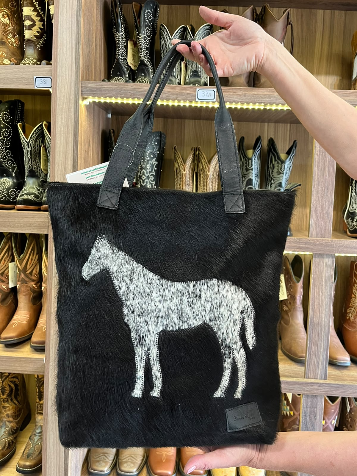 Bolsa Couro Cavalo Pelo Cód. 4455